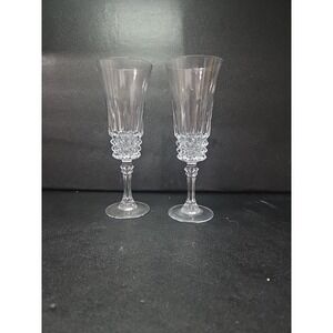 Cristal D'Arques Villandry Flutes, Set of 2 Champagne Glasses, Tuilleries Design